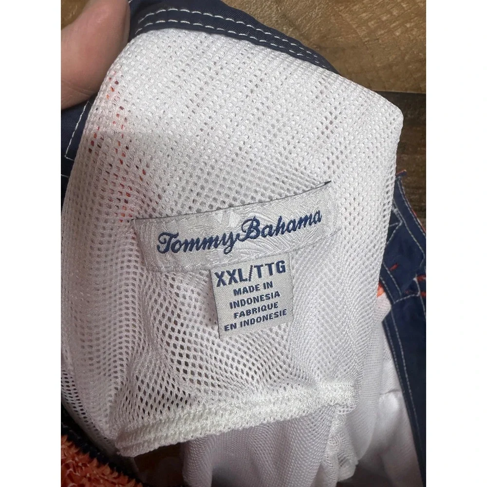 Tommy Bahama Mens XXL Swim Trunks Orange Geometric Basketweave‎ Board Shorts